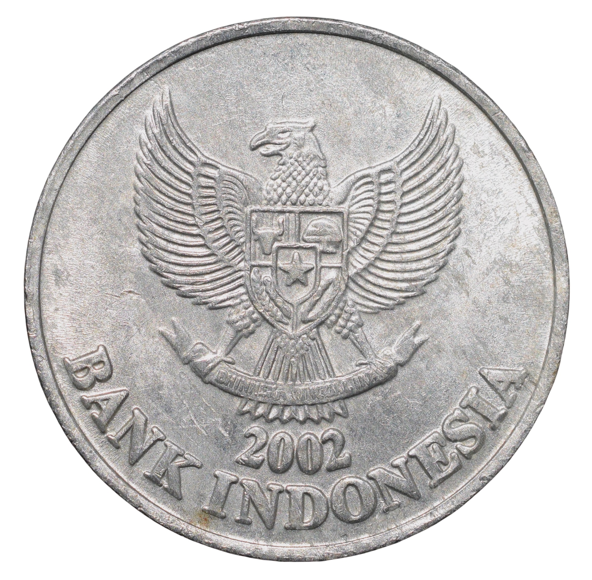 Aluminium 50 Rupiah of Indonesia (AD 2002) with Bird 'Kepodang'