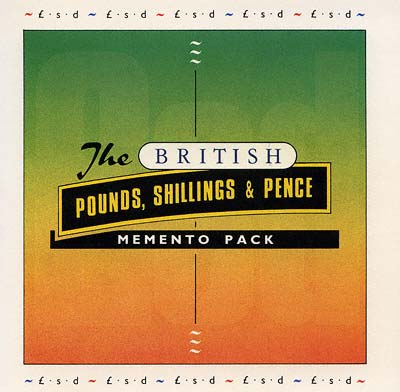 The British Pounds, Shillings & Pence Memento Pack Folder Rare ( 7 Coin Set )