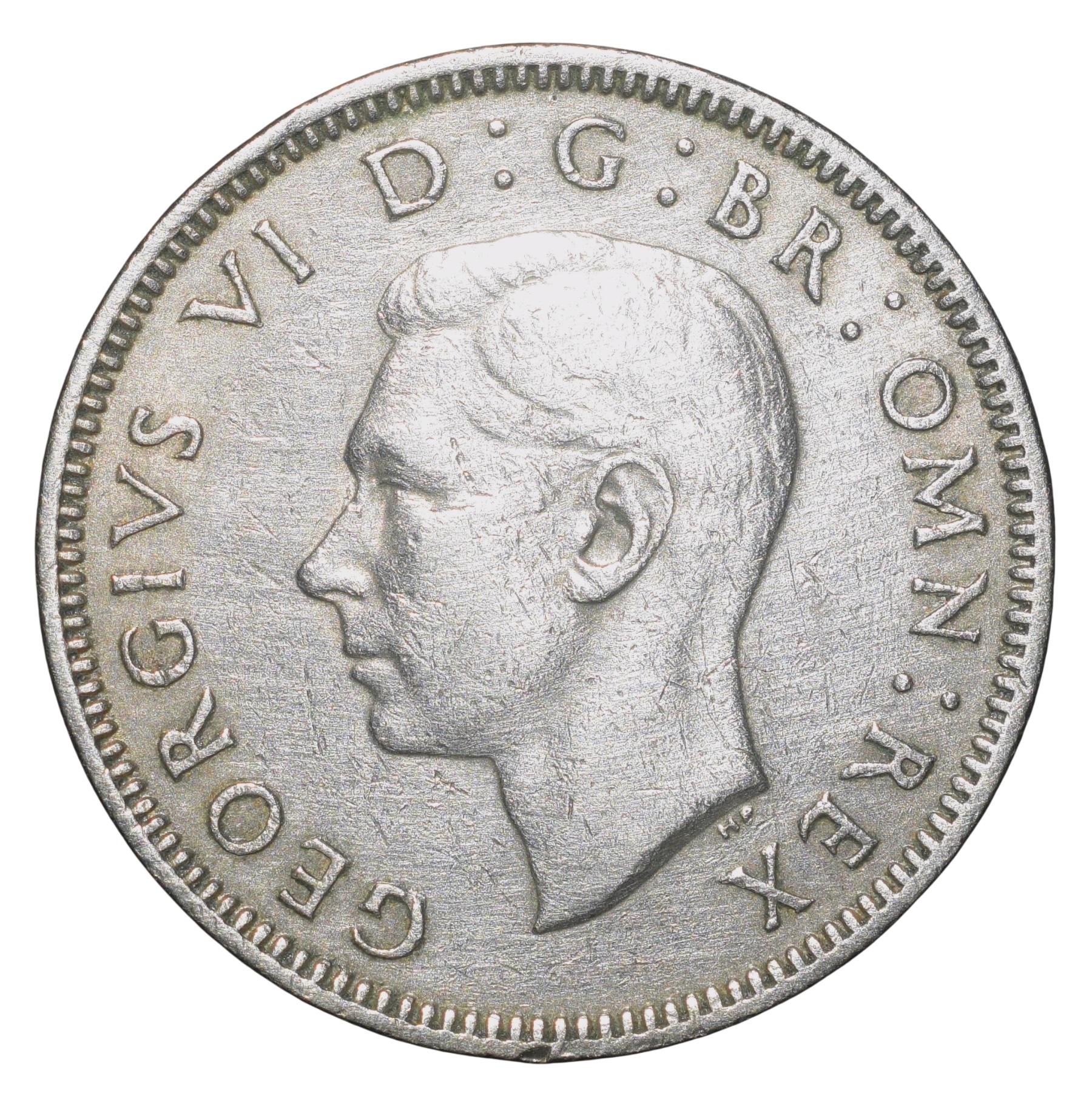 Copper-Nickel Shilling of George VI (AD 1950) of Great Brittain
