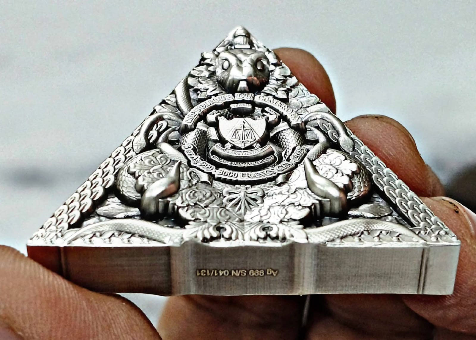 CAMEROON 3000 Francs CFA-- SHIVA, Year 2025 SILVER .999, WEIGHT 93.3