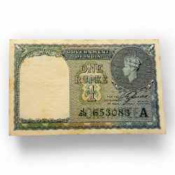 Re 1 British India Banknote Issue King George VI Signed By C E Jones Unique and Rare