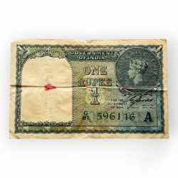 Re 1 British India Banknote Issue King George VI Signed By C E Jones Unique and Rare