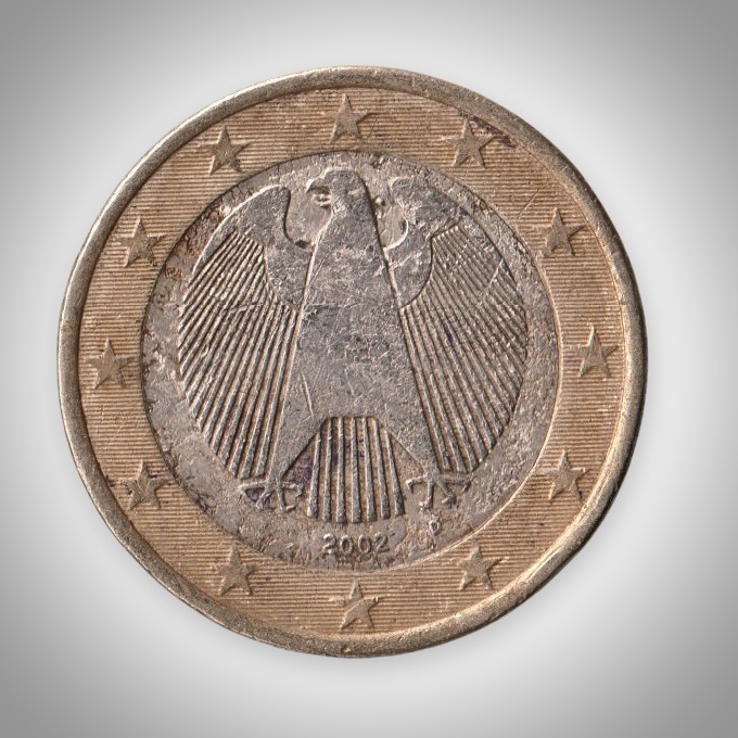Rare 1 Euro 2002 Federal Eagle Bundesadler Bi-Metallic Germany World Coin Foreign Mint # A355