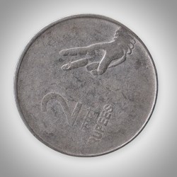 Error 2 Rupees 2007 Rotated Die Error Unity in Diversity Calcutta Mint Republic India Coin