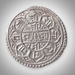 Rare 1 Mohar Silver Coinage Shah Dynasty Kingdom of Nepal Antique Coin # A413
