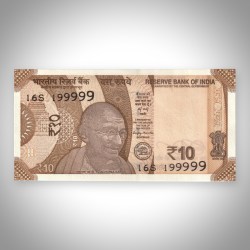 Rare 10 Rupees 2026 Semi Fancy Number 199999 Mahatma Gandhi New Series Republic India Note # A493