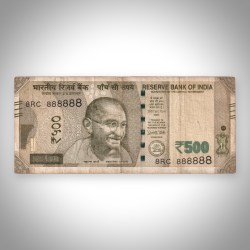 7 Time 8 Rare 500 Rupees 2017 Solid Fancy Number 8RC 888888 Mahatma Gandhi New Series Signed By Urjit Patel Republic India Note # A497