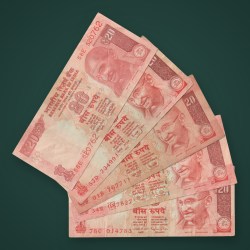 5 Different Signature Notes of 20 Rupees OLD Gandhi Series Signed By Urgit Patel, Bimal Jalan, YB Reddy, D Subbarao, Raghuraman Rajan Republic India Notes # A552