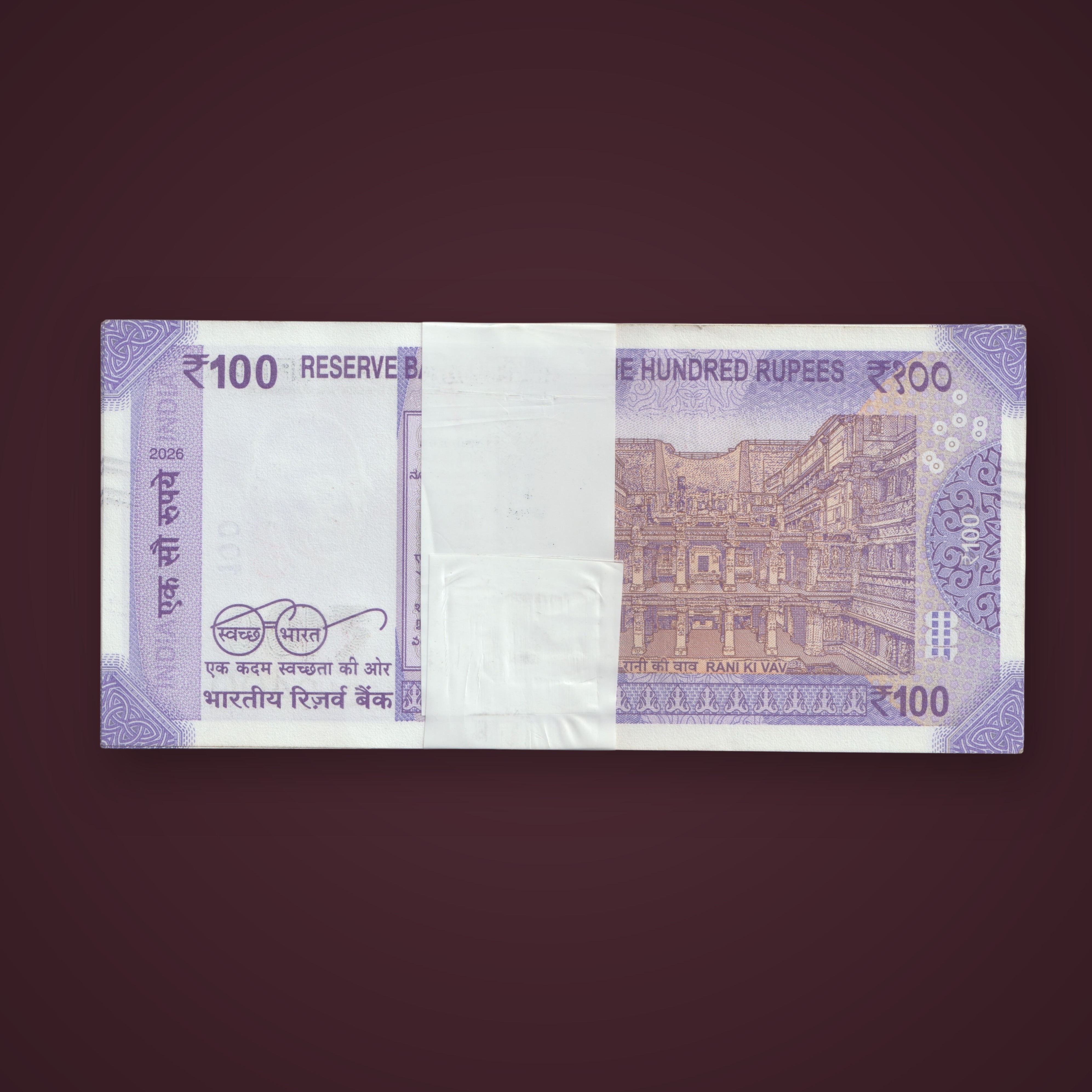 Rare 100 Rupees 2026 Complete Serial Packet Signed By Sanjay Malhotra Gandhi New Series Republic India Bundle Note # A553