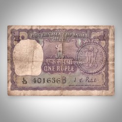Rare 1 Rupee 1968 I G Patel Signature Government of India Republic India Note # A574