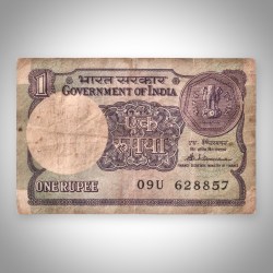 Rare 1 Rupee 1985 S Venkitaramanan Signature Government of India Republic India Note # A578
