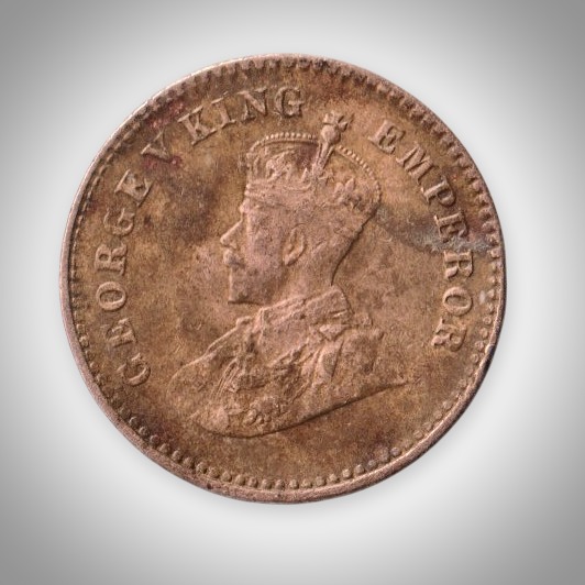 Rare 1/12 Anna 1913 King George V Calcutta Mint British India Coin # A602