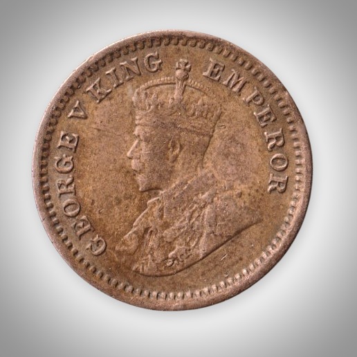 Rare 1/12 Anna 1917 King George V Calcutta Mint British India Coin # A603