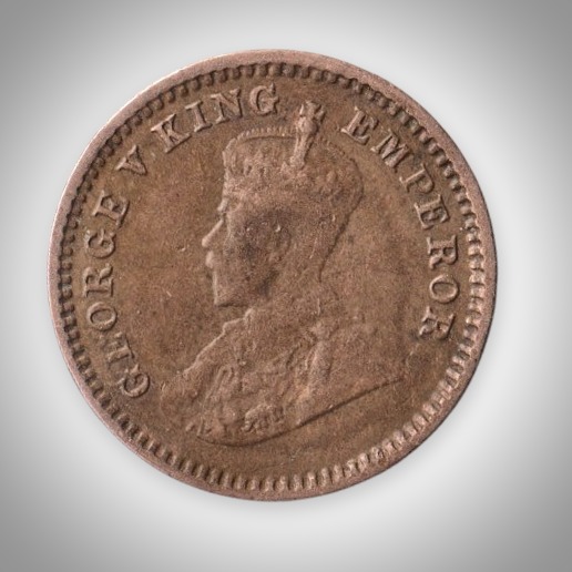 Rare 1/12 Anna 1918 King George V Calcutta Mint British India Coin # A605