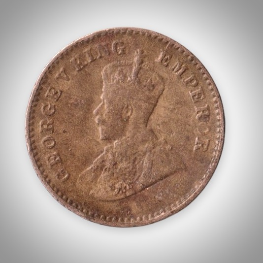 Rare 1/12 Anna 1920 King George V Bronze Calcutta Mint Coinage of British India Coin # A606