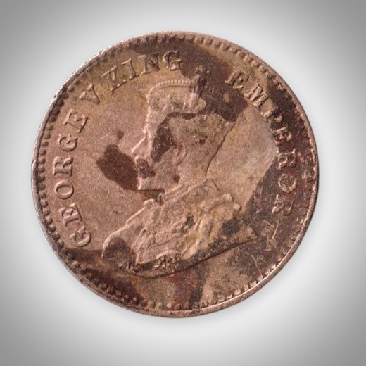 Rare 1/12 Anna 1921 King George V Calcutta Mint British India Coin # A607