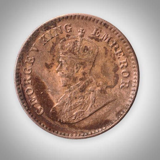 Rare 1/12 Anna 1924 King George V Calcutta Mint British India Coin # A609