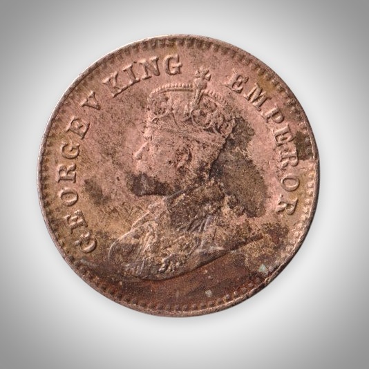 Rare 1/12 Anna 1926 King George V Bombay Mint British India Coin # A611