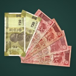 6 Different Signature Note Set of 20 Rupees Mahatma Gandhi Old and New Series Republic India # A619