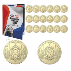 1 Dollar's 2024 Australian Football League (AFL) 20 Coin Set with Folder