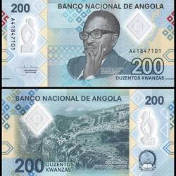 Angola 200 Kwanzas Banknote 2020 P160 UNC Polymer World Banknote UNC Unique and Rare