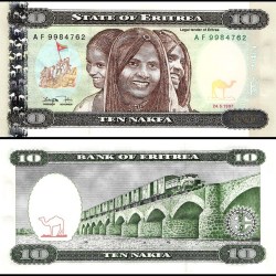Eritrea 10 Nakfa World Banknote 1997 P3 UNC Unique and Rare