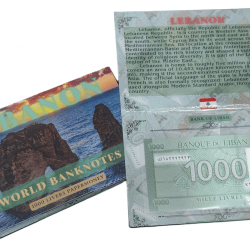 Lebanon 1000 Livers UNC Note With Beautiful Folder