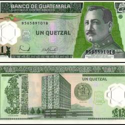 Guatemala 1 Quetzal World Banknote 2006 P109 UNC Polymer Unique and Rare