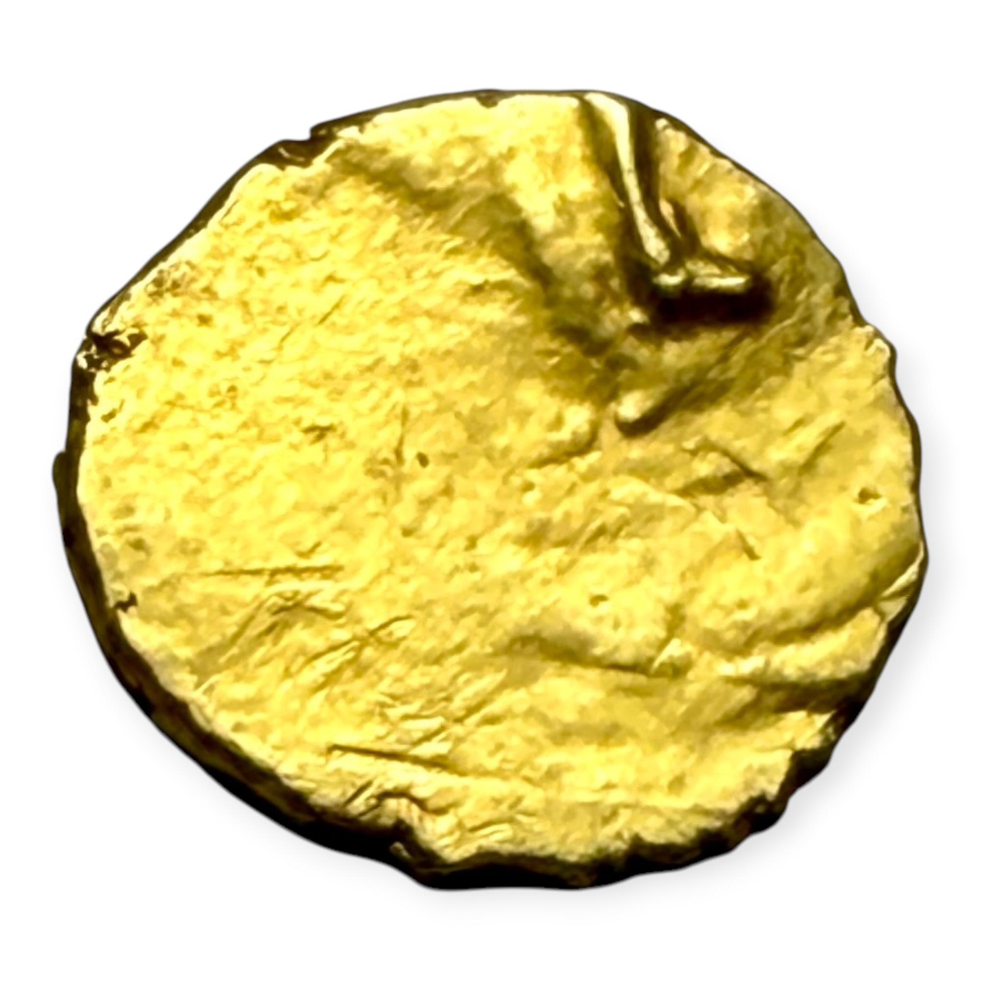 Viraraya Fanam Tamil Nadu Ganesh Motif Mysore Gold Fanam Issue Very Unique and Rare Gold Issue