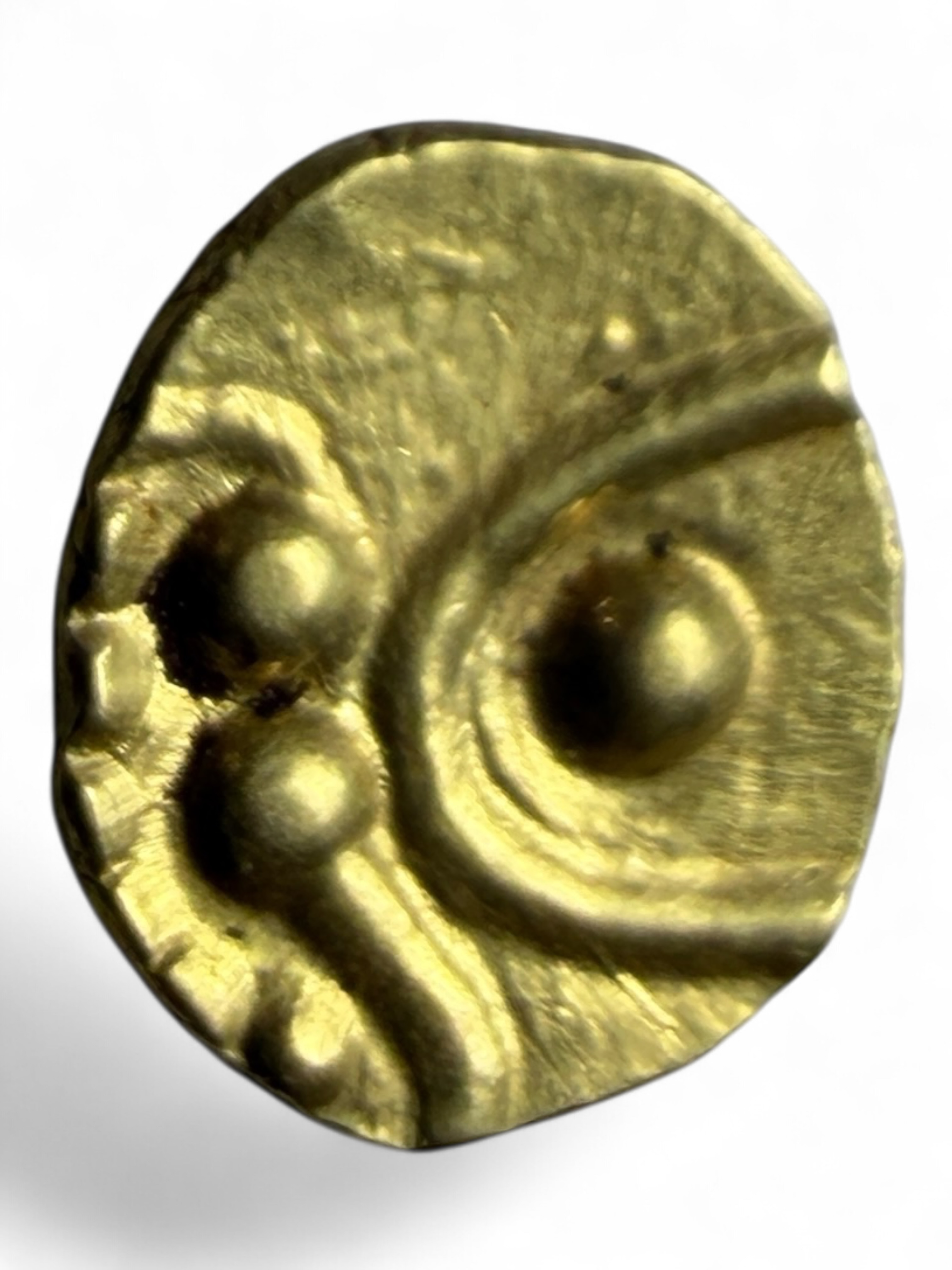 Viraraya Fanam Tamil Nadu Ganesh Motif Mysore Gold Fanam Issue Very Unique and Rare Gold Issue