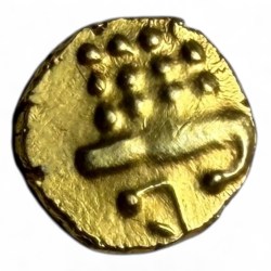Gold Fanam South India Ganesh Motif Issue Very Unique and Rare Issue