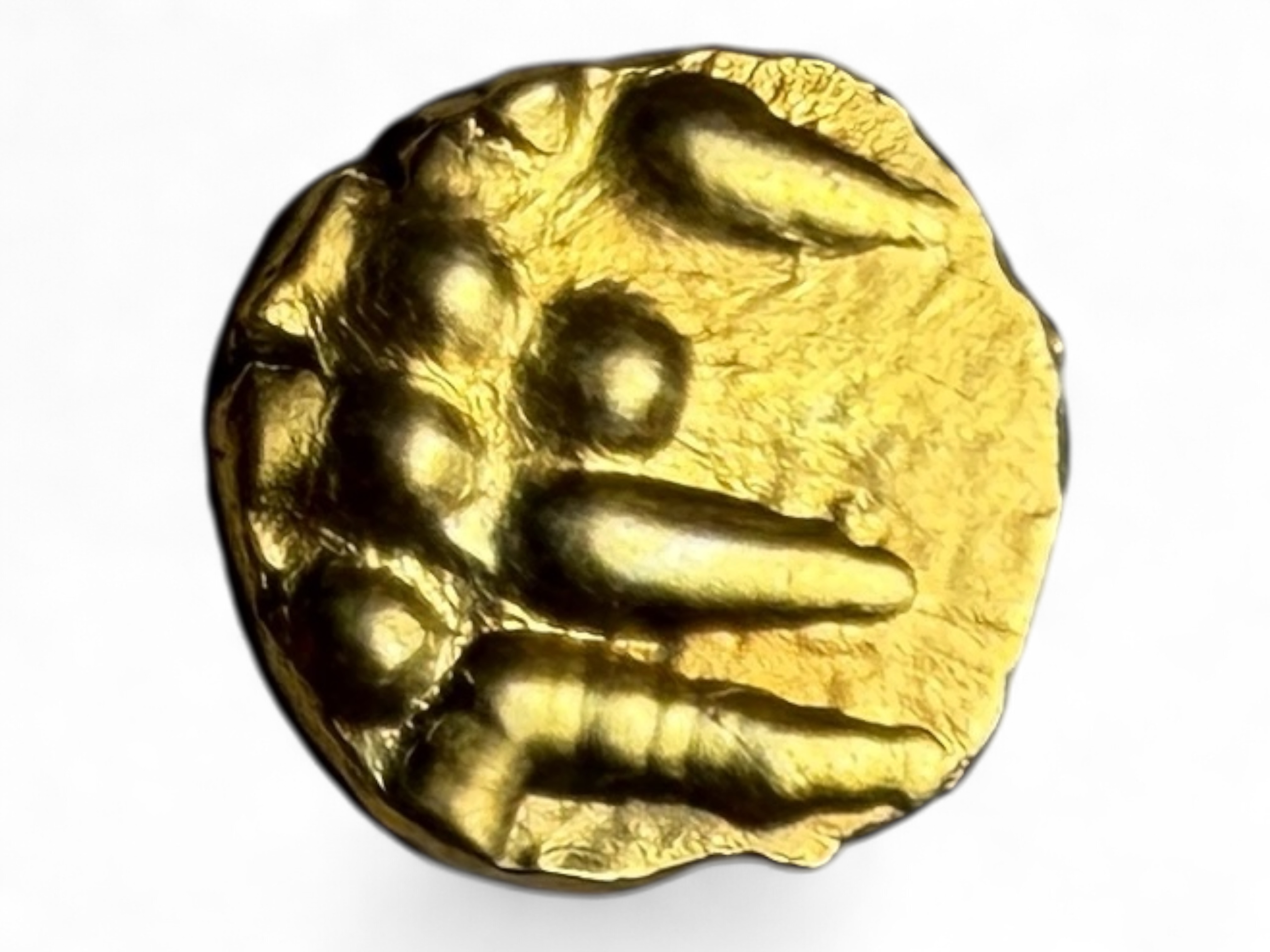 Gold Fanam South India Ganesh Motif Issue Very Unique and Rare Issue