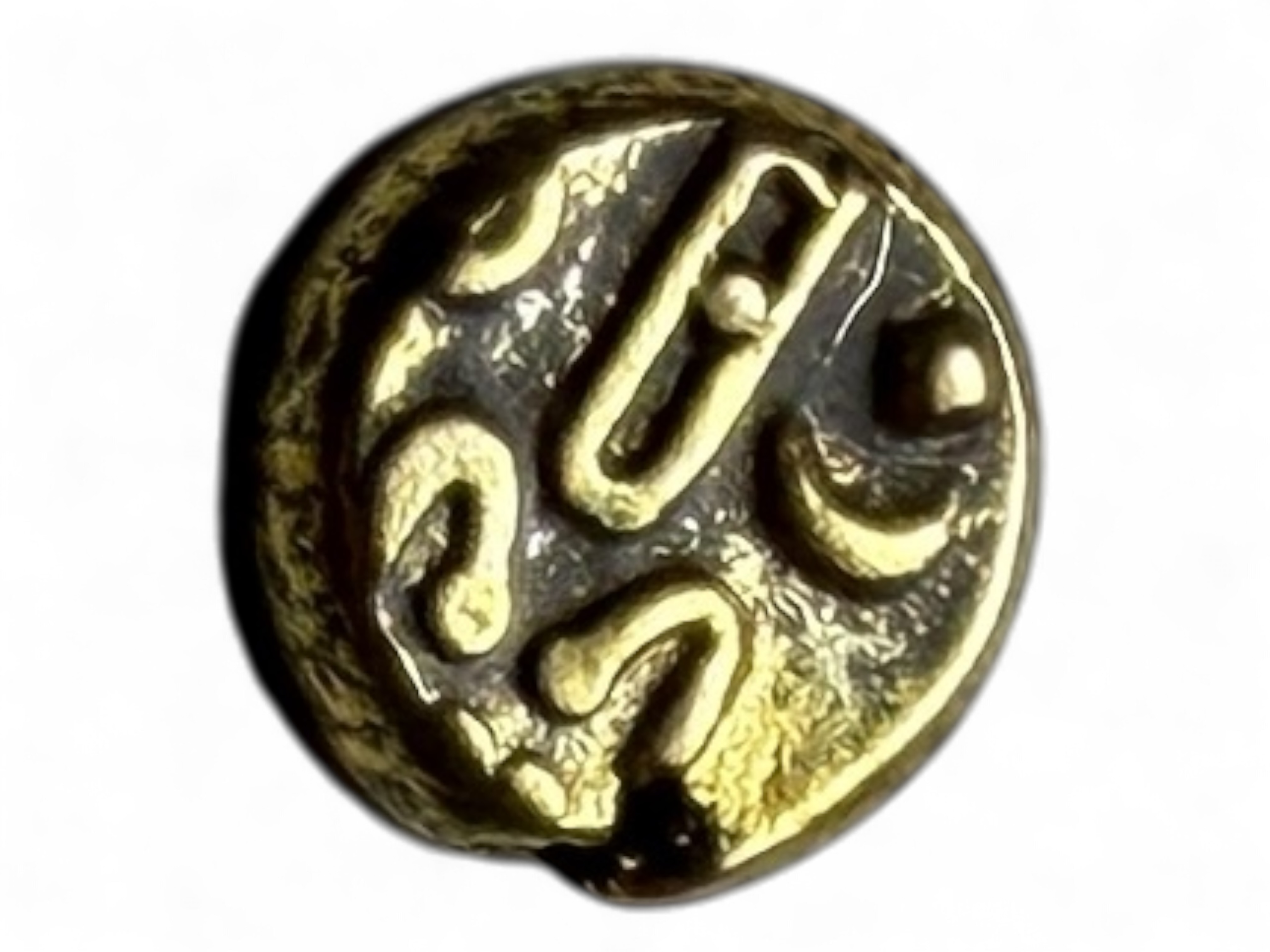 Gold Fanam South India Ganesh Motif Issue Very Unique and Rare Issue