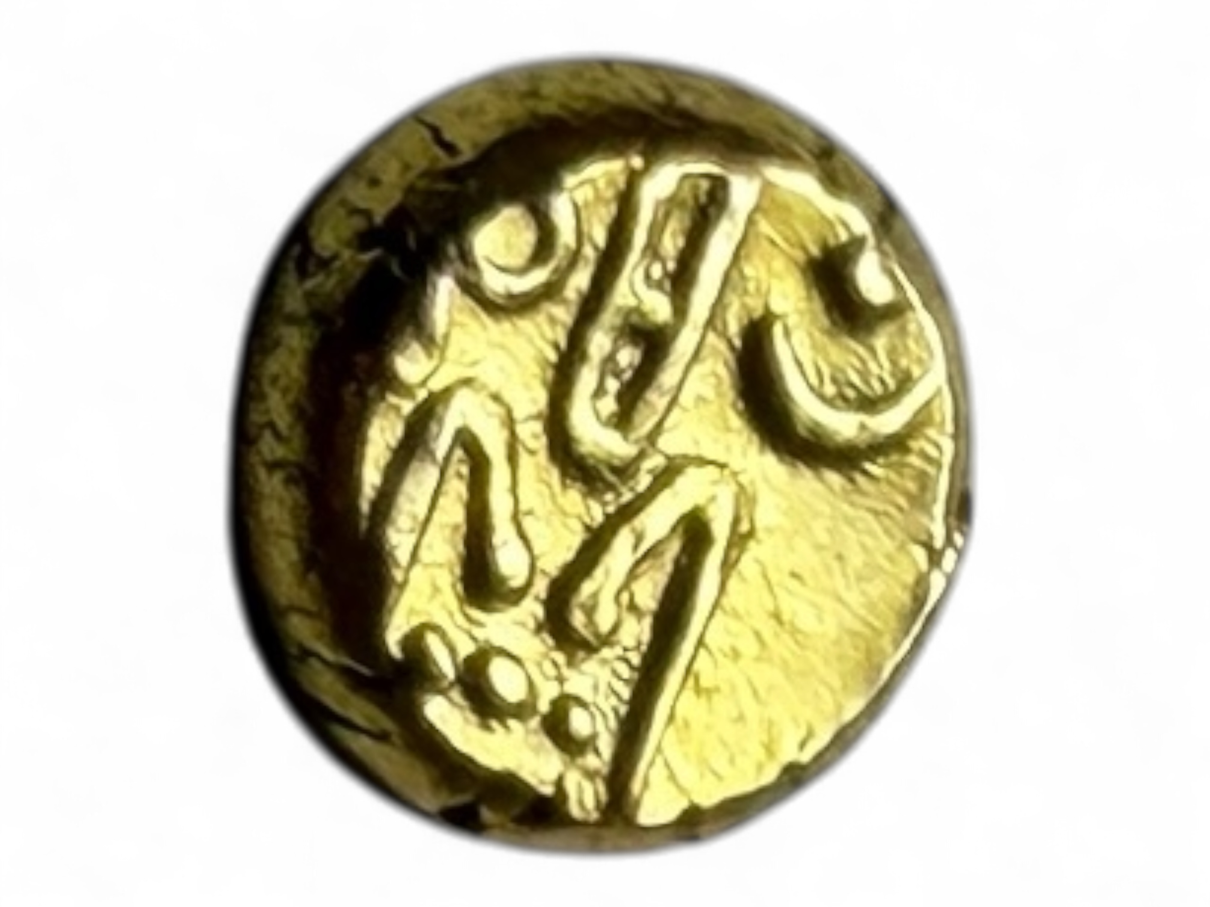 Gold Fanam South India Ganesh Motif Issue Very Unique and Rare Issue