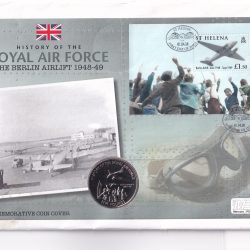Guernsey 5 Pounds 2008 - Elizabeth II Berlin Airlift Rare Coin (First Day Cover with Stamp)
