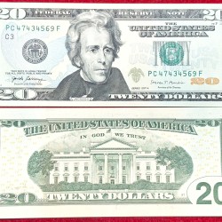 United States 20 Dollars (Federal Reserve Note) Rare Unc Note