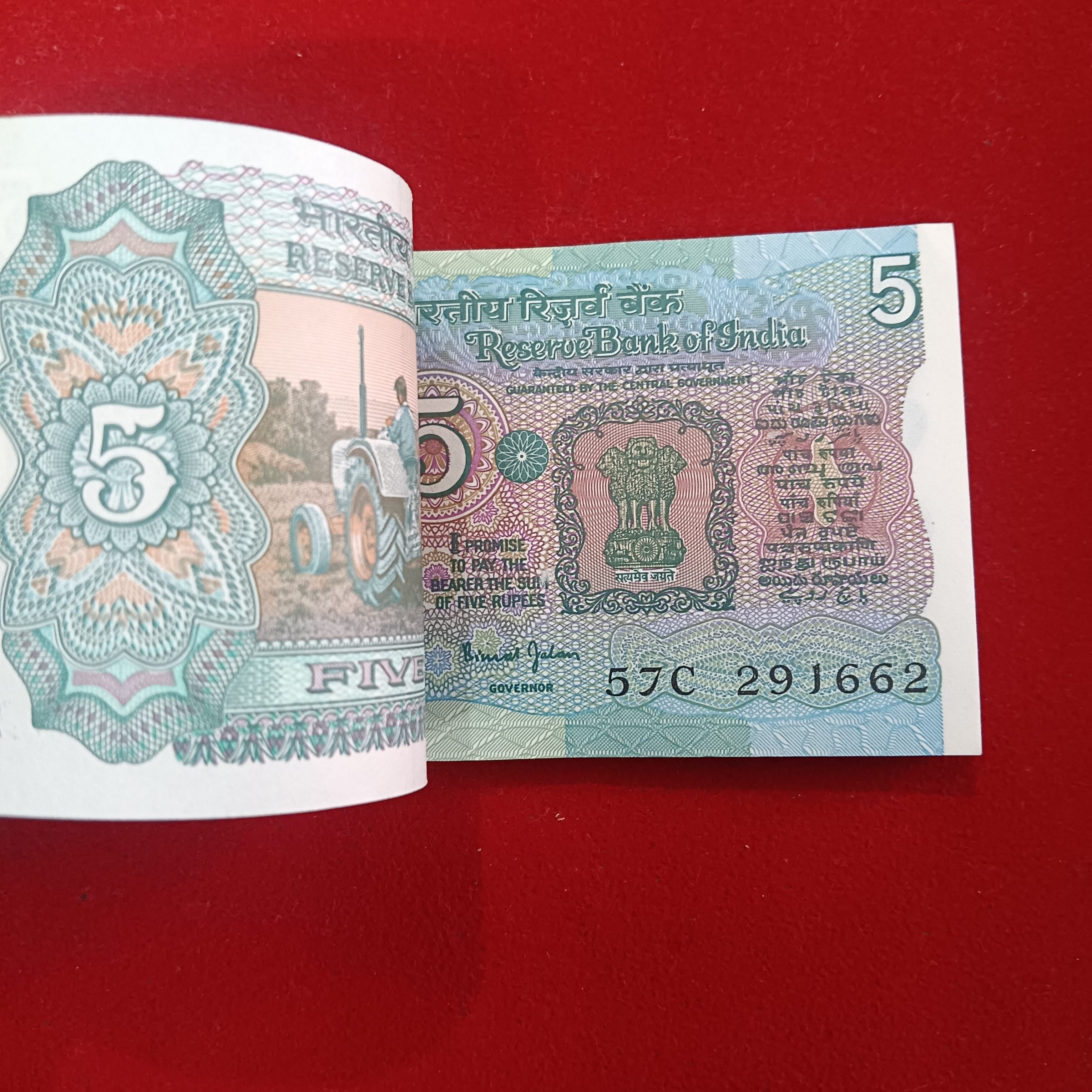 Five Rs Rare Tractor Full Serial Bundle Governor Bimal Jalan Unc Condition Reserve Bank of India 291601