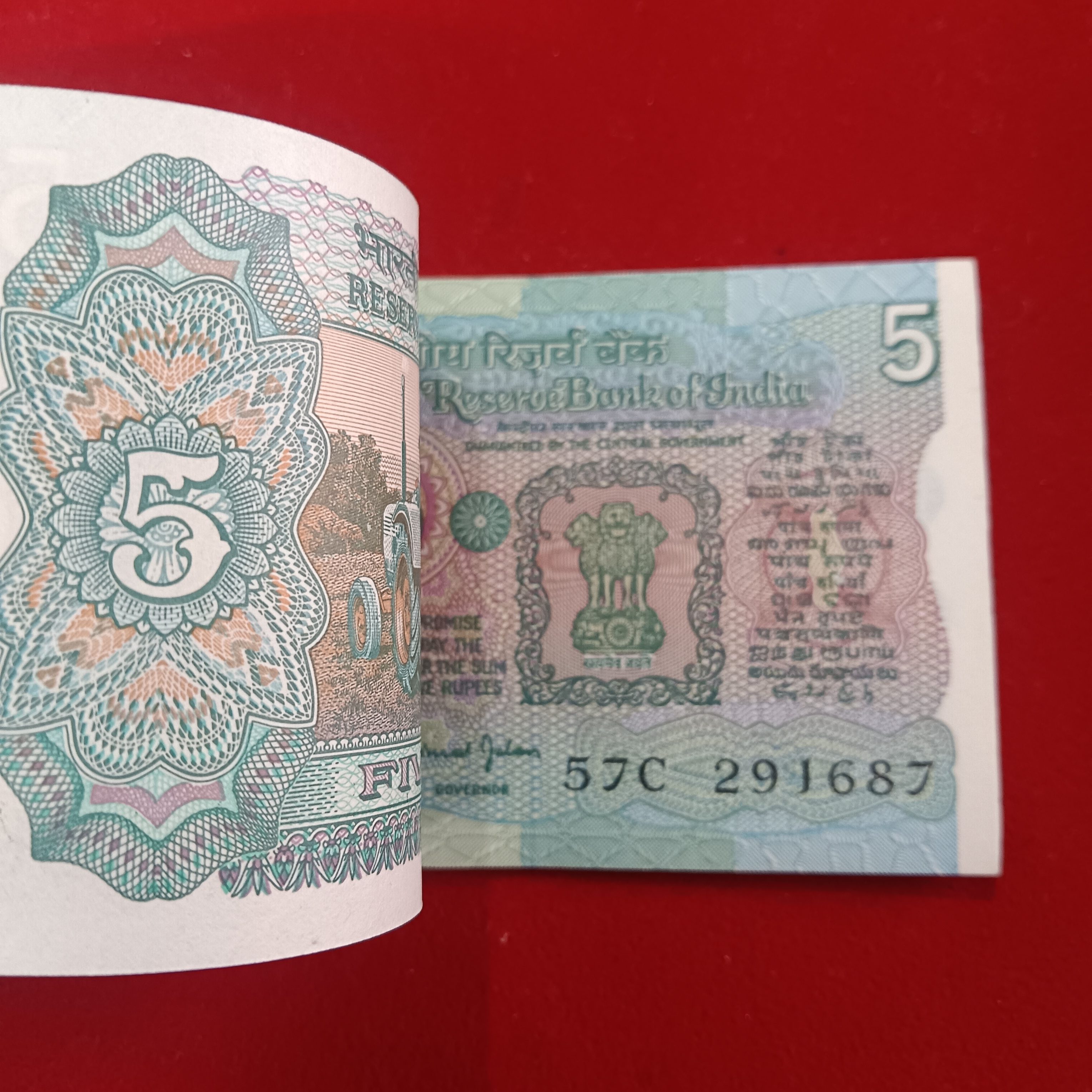 Five Rs Rare Tractor Full Serial Bundle Governor Bimal Jalan Unc Condition Reserve Bank of India 291601