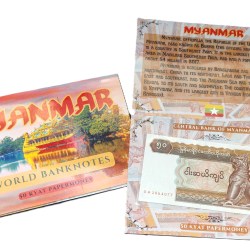 Myanmar 50 KYAT UNC Note with Beautiful Folder