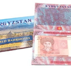 Kyrgyzstan 20 SOM UNC Note With Beautiful Folder