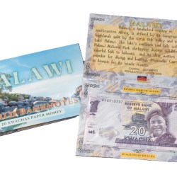 Malawi 20 Kwacha UNC Note With Beautiful Folder