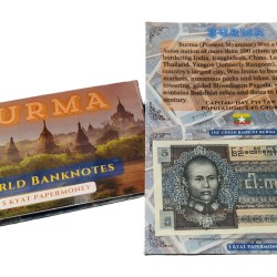 Burma 5 kyats UNC Note with Beautiful Folder