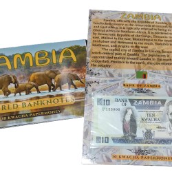 Zambia 10 Kwacha UNC Note with Beautiful Folder