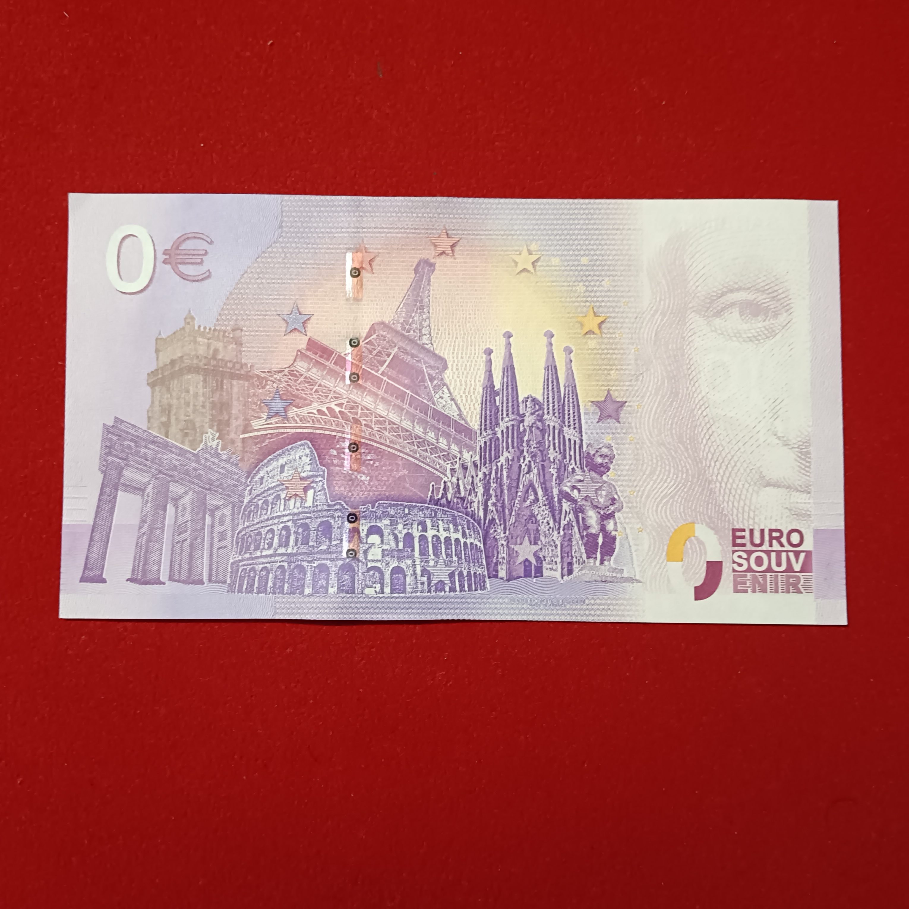 Rare Rare 0 Euro souvenir banknote from Malta issued in 2019, featuring the "Caravaggio in Malta"