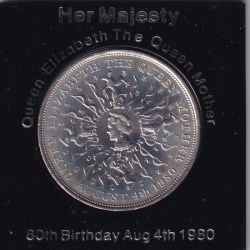 United Kingdom 25 New Pence - Elizabeth Queen Mother 1980 Rare Commemorative UNC Coin #A-5
