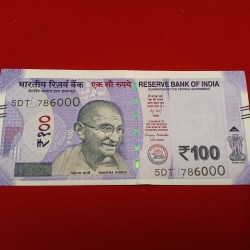 Ex RARE 100 Rs Fancy Number Note 786000 Gem Bunc Condition Year 2025 sku 26