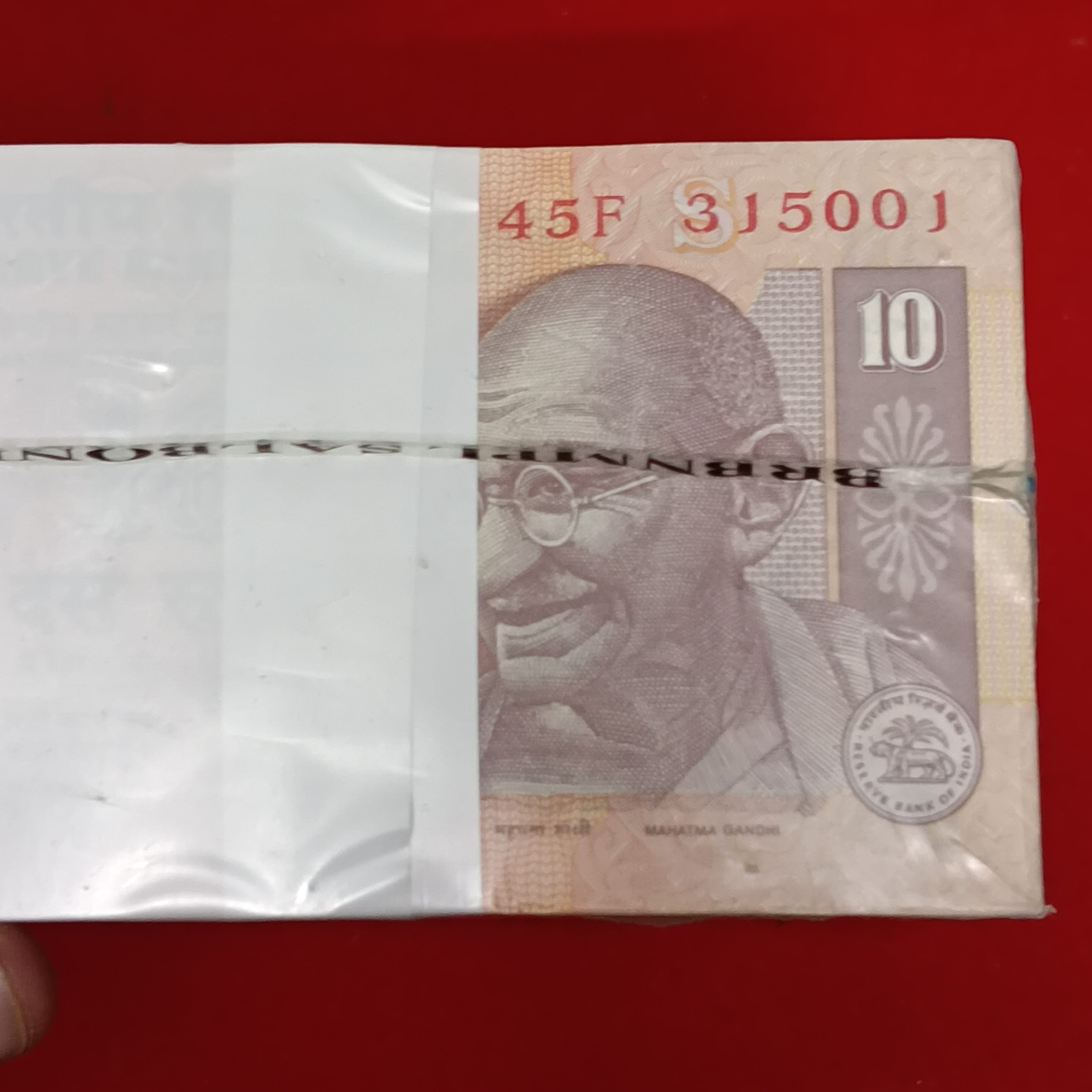 Ten Rs Old Rare Rim Full Bundle Governor D.Subaarao Gem Bunc Condition RBI Sealed Packed Year Republic of India