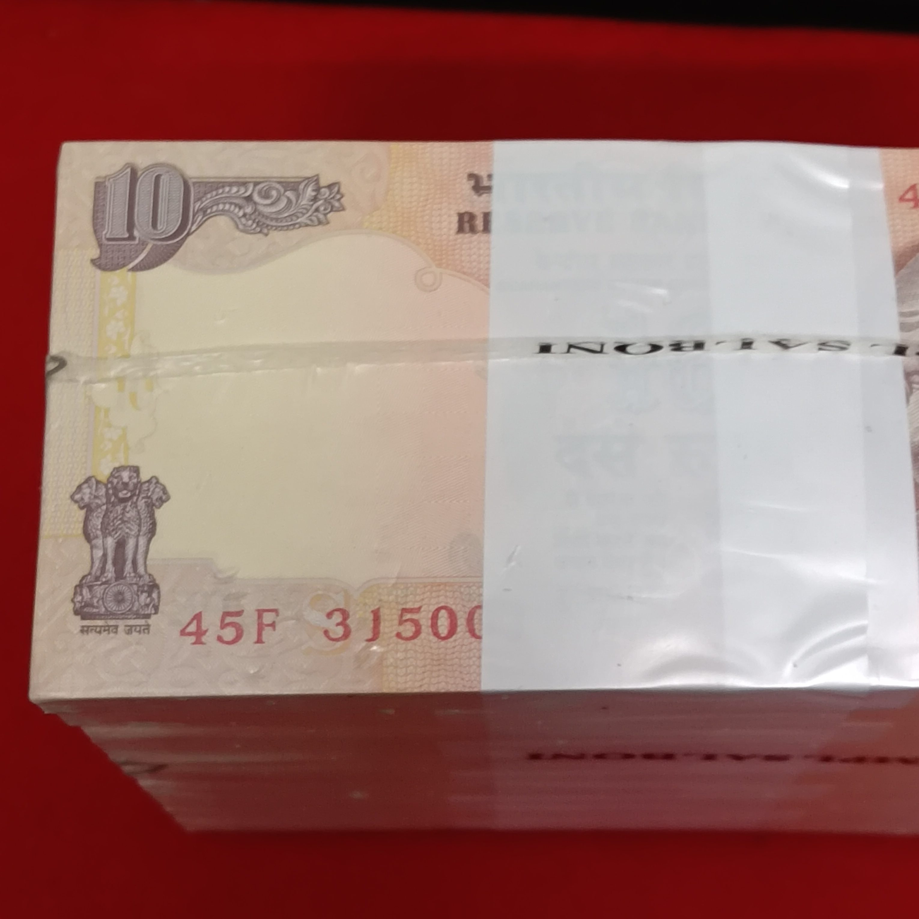 Ten Rs Old Rare Rim Full Bundle Governor D.Subaarao Gem Bunc Condition RBI Sealed Packed Year Republic of India