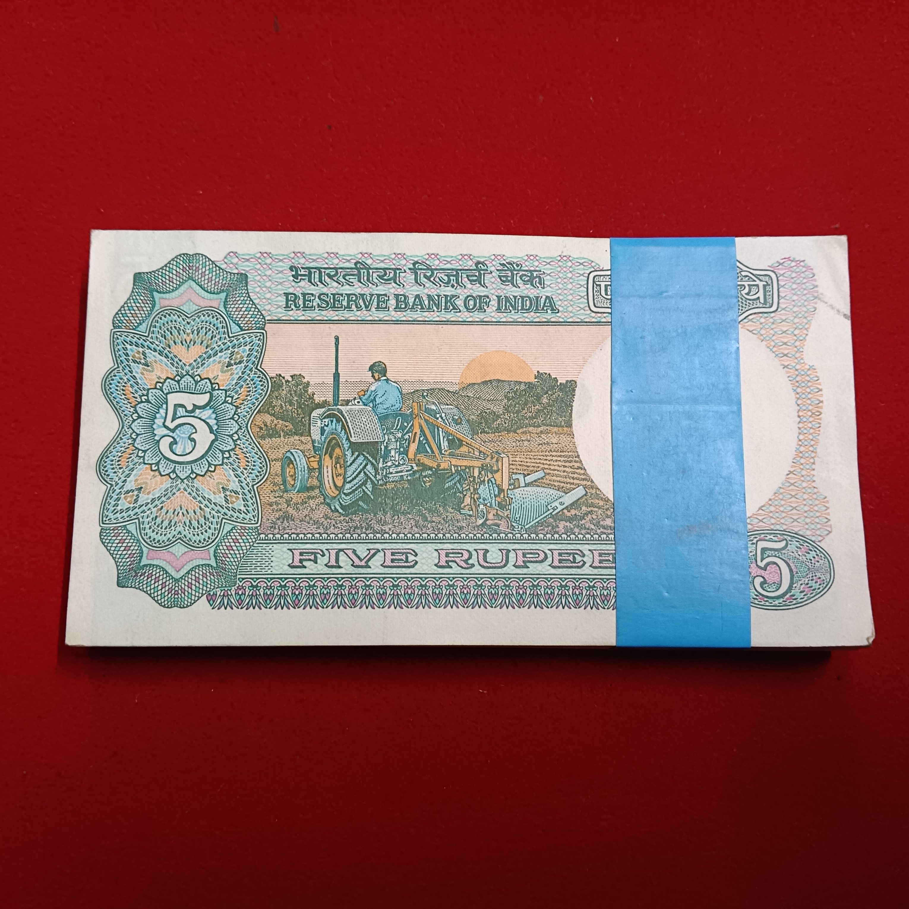 Five Rs Rare Tractor Full Serial Bundle Governor Bimal Jalan Unc Condition Reserve Bank of India 593901