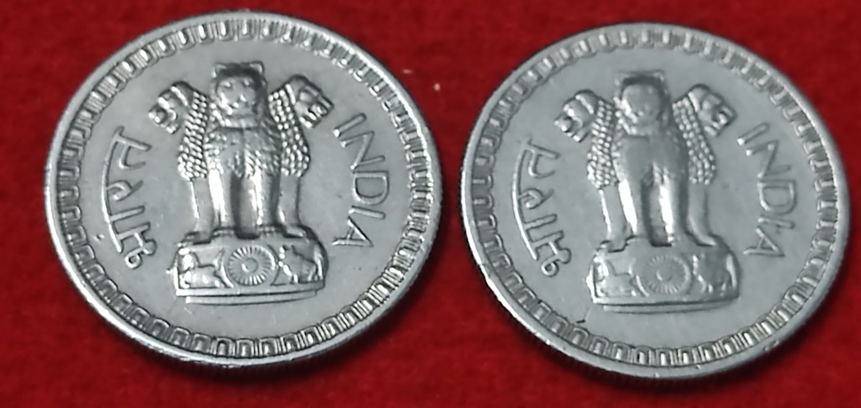 50 PAISE YEAR 1967 BOMBAY MINT SET OF 2 COIN PRICE